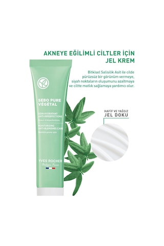 Akneye Eğilimli Ciltler İçin Siyah Nokta Görünümünü Azaltıcı Matlık Sağlayıcı Jel Krem-40g