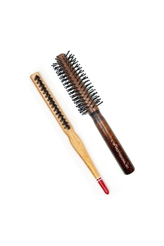 Şekillendirme Günlük Kullanım Salon Tipi Liva 503& 690 Profesyonel Yanmaz Set Topuz Saç Fırçası-2'li