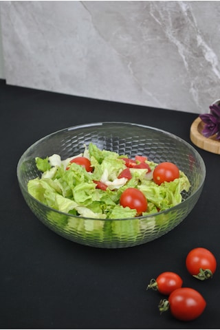 Lola Cam Salata Tabağı Sunum Cips Tabak 22 Cm Servis Kasesi- 1 Ad