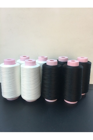 Overlok İpliği 10.000 M ( 1 Ad. Beyaz + 1 Ad. Siyah )