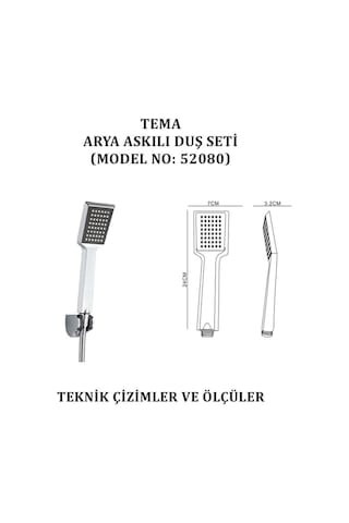 Tema Arya Askılı Duş Seti 52080 Krom