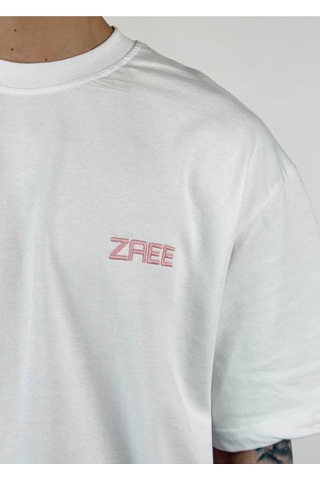 Zaee Club Nakışlı Oversize Unisex T-shirt Pembe