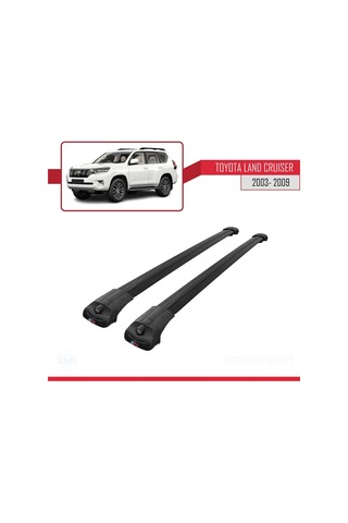 Toyota Land Cruiser 2003-2009 Arası İle Uyumlu Ace-1 Ara Atkı Tavan Barı Siyah