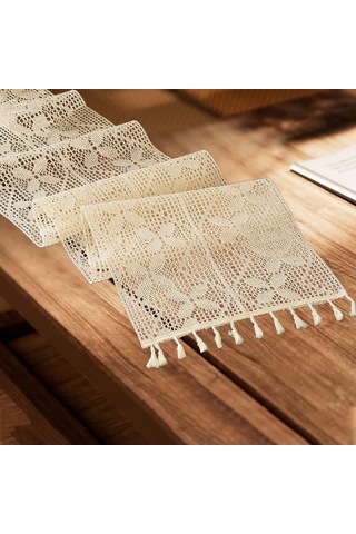 Suntek Ev Partisi Festivali Için Masa Koşucu Fotoğraf Sahne