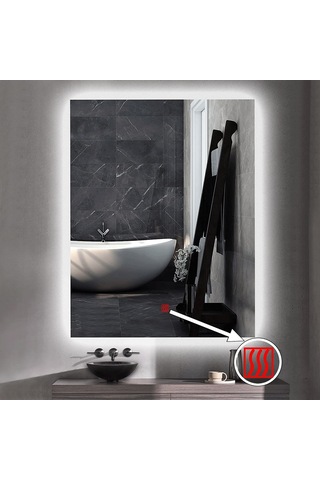 80x120 H Cm Buğu Çözücülü Ledli Banyo Aynası Şeffaf