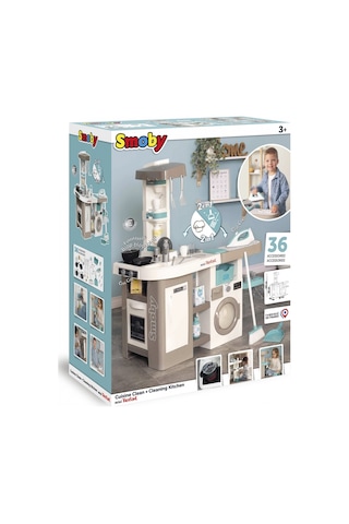 Smoby Tefal 2 in1 Sesli Çamaşır Makineli Mutfak Seti