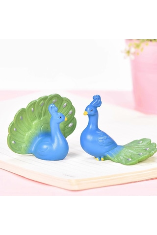 Mini Tavus Kuşu Minyatür Figürleri Sevimli Tavus Kuşu Mikro Peyzaj Dekoru Masaüstü Süsü El Sanatları Peri Bahçesi Aksesuarları Ev Dekoru No 4