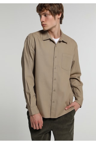 Colin's Colins Regular Fit Shirt Neck Düz Erkek Kahverengi Uzun Kol Gömlek Cl1083468 Q1.v1 Cml Camel