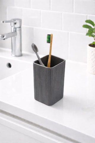 Sas Haus Diş Fırçalık Plastik Gri Kare 3403 Gri