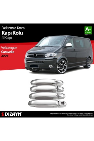 S-Dizayn Volkswagen T5 Caravelle Krom Kapı Kolu 4 Kapı 2004 Üzeri