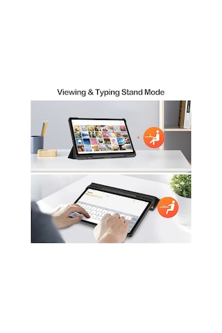 Samsung Galaxy Tab S9 Fe/s10 Fe 10.9inç Uyumlu Kılıf S Pen Kalem Bölmeli Smart Kapak