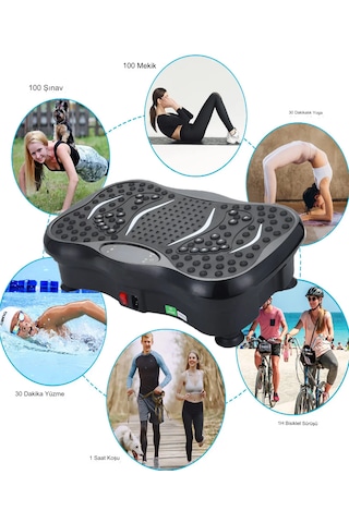 Reidan Pqcfm01 3d Bluetoothlu Titreşimli Kondisyon Aleti Spor Egzersiz Aleti Siyah