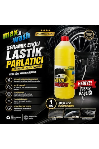 1 Kg Premium Seramik Etkili Lastik Parlatıcı Islak Görünüm, Derin Parlaklık & Uzun Süreli Etki