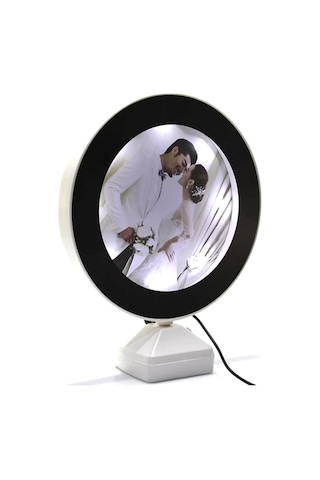 Led Işıklı Fotoğraflı Oval Sihirli Ayna-433