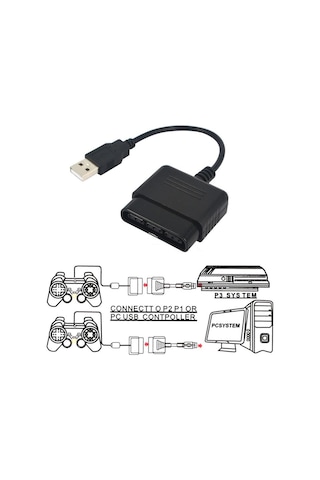 Çeviric Usb To Ps2 Oyun Kol Joystick Çevirici Dönüştürücü Kablosu