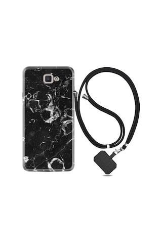 Samsung Uyumlu Galaxy A3 2017 Kılıf Ipli Askılı Black Hole Marble 1387