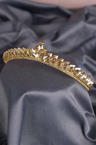 FdayAksesuar En Güzel Gelinlere Özel Ince Mekik Taşlı Gelin Kına Tacı FRDY31652