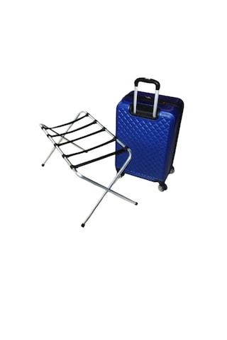 Dzgn Home Metal Valizlik Katlanır Bavulluk Otel Tipi Krom