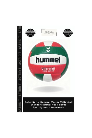 Delux Serisi Hummel Vector Volleyball Standart Kırmızı-yeşil-beyaz Spor Egzersiz Antrenman Çok Renkli