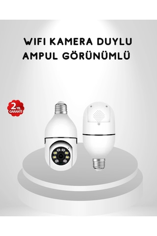 Mey İthalat Akıllı Duylu 360 Güvenlik Kamerası Ptz Özellikli, Uzaktan Kontrollü Akıllı Kamera