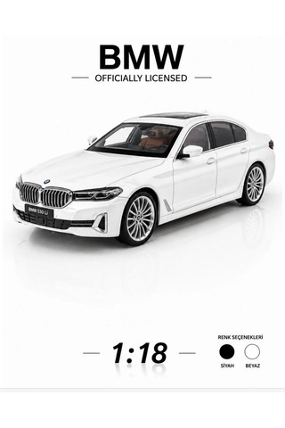 Hmb 1:18 Bmw 530lcı Beyaz Lisanslı Diecast Metal Model Araba