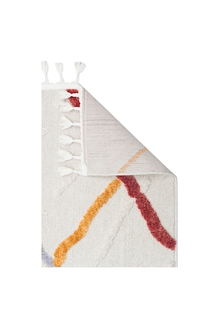 Nora Nr03 Etnik Örgü Desenli Renkli Modern İskindinav Salon Halısı Hav Toz Vermez Yumuşak Dokulu Çok Renkli