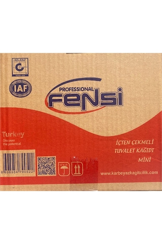 Fensi İçten Çekmeli Çift Katlı Mini Tuvalet Kağıdı 4 KG 12 Rulo