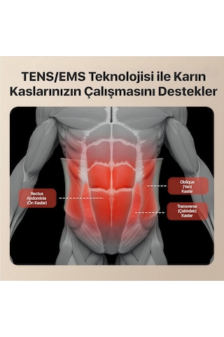 SKG GS300 TENS-EMS Akıllı Taşınabilir Karın Masaj Aleti/Robotu | Isı Terapisi - Termoterapi