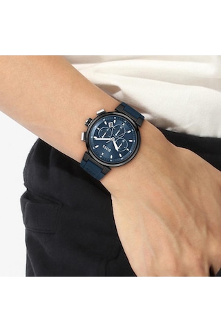 Hugo Boss HB1513998 Silikon Mavi 44 mm Erkek Kol Saati