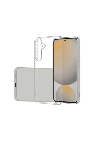 Samsung Galaxy Uyumlu S25 Fe Kılıf Zore Süper Silikon Kapak Seffaf