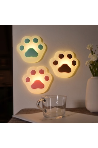 Wezone Pembe Kedi Ayak İçi Silikon Gece Lambası - Usb Şarjlı, Mıknatıslı, Odalar İçin Uyku Arkadaşı, 0.45w, Çocuk Hediyesi Diğer