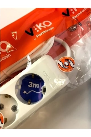Viko Topraklı Korumalı Uzatma Kablosu Grup Priz 3'lü 3mt
