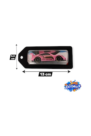 Die-cast Araba Anahtarlık Vitrini 1:64 Model Araba Sergileme Kutusu Slayt Kapaklı Koleksiyon Standı Siyah