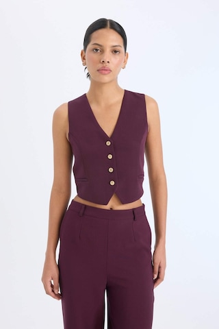 DeFacto Regular Fit V Yaka Blazer Yelek E2364AX24AUBR238 Bordo