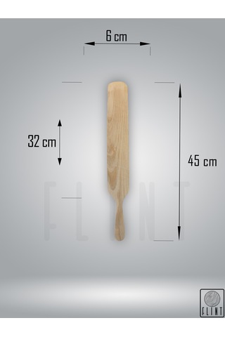 Gürgen Ağacı El Yapımı Tahta Ahşap Servis Spatula Çevirgeç 45 Cm
