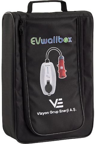 Evwallbox 22kw V3 Türkçe Mobil Uygulama 5 Yıl Garanti, 5 Metre Tip2 Araç Şarj Kablosu, Taşıma Çantası Ve 220v Dönüştürücü Adaptör Dahil 22 Kw