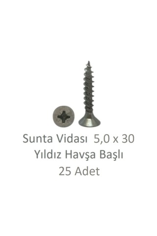 Sunta Vidası, 5,0 X 30 Mm, 25 Adet, Yhb Vida 5 x 30