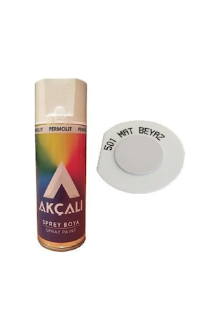 Akçalı Sprey Boya 400 Ml Mat Beyaz Mat Beyaz