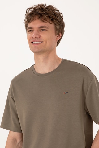U.S. Polo Assn. Erkek Comfort Fit Bisiklet Yaka Vizon Tişört 50307322-VR052