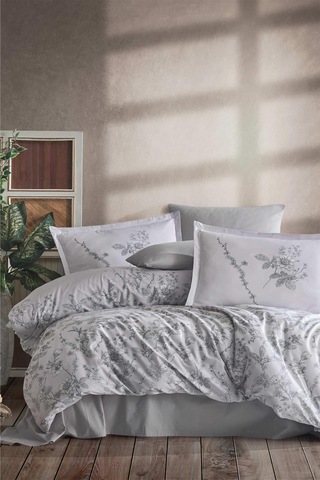 Clasy Messina Gri Tek Kişilik %100 Pamuk Nevresim Takımı