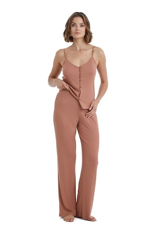 Blackspade Kadın İnce Askılı Kahverengi Pijama Takımı C0t4n3o15- 001