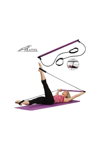Pilates Fitness Bar Direnç Bantları Yoga Egzersiz Çekin Halat Pi