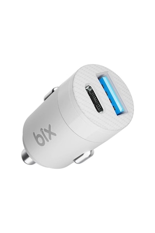 Bix 65w Type-c Pd 3.0 Ve Usb-a Çift Portlu Araç İçi Hızlı Şarj Cihazı Beyaz