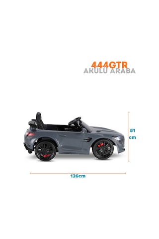 444 Gtr Sport Akülü Araba 12v Uzaktan Kumandalı Beyaz