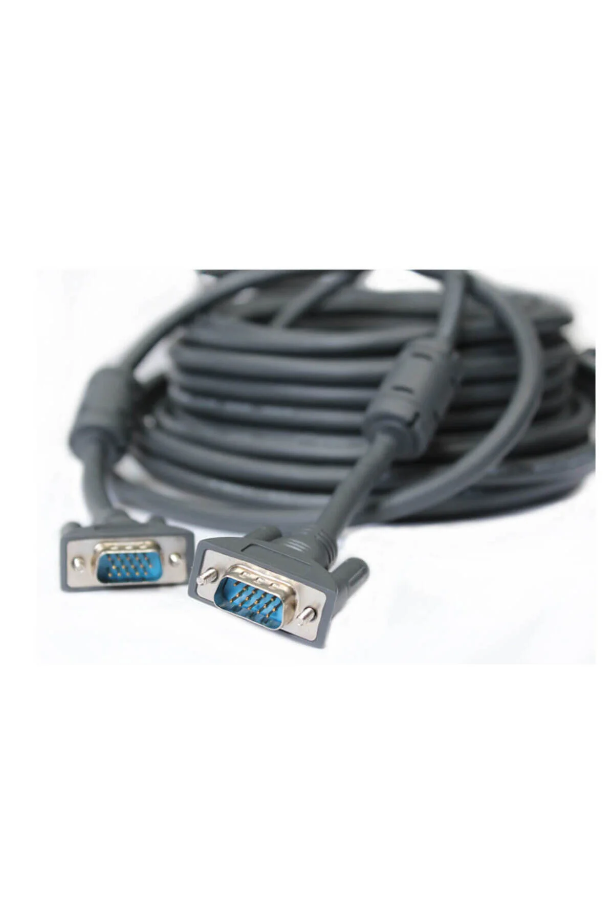 15 Metre 15m Vga Kablosu Ekran Lcd Monitör Projeksiyon Görüntü Bağlantı Kablosu Çift Filtreli Cabble 001