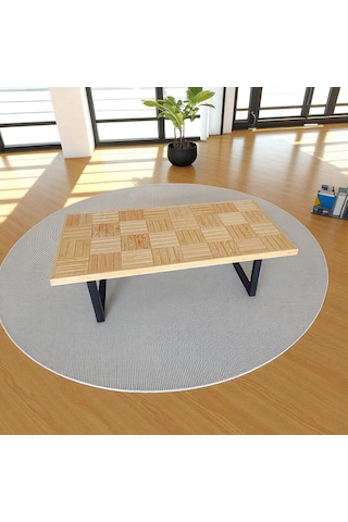 Orta Sehpa Ahşap Doğal Vernikli Çay Kahve Sehpası Klasik 120 X 60