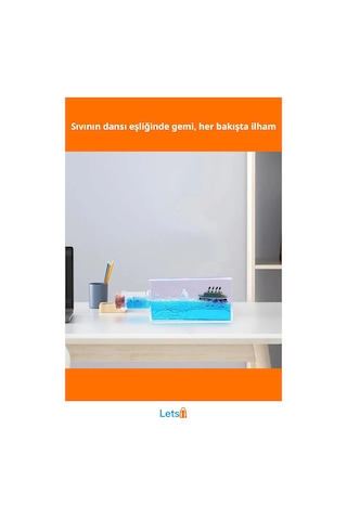 Batmayan Gemi Şişe Akvaryum Dekoratif Süs 1 Adet