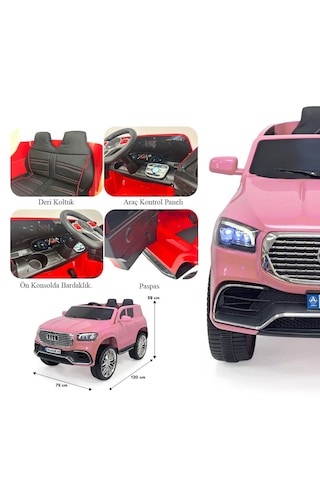 Akülü Kumandalı Pembe Araba Admıre 4x2 Deri Koltuk Ve Bluetooth