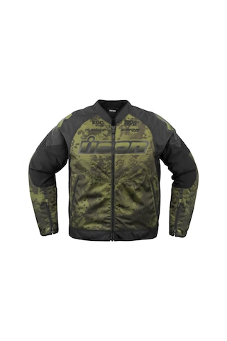 Icon Overlord 3 Magnacross Korumalı Motosiklet Montu Siyah Yeşil