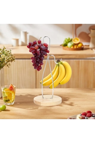 Pazly Suntek Ahşap Muz Tutucu Depolama Ekranı - Mutfak Ve Yemek Masası Düzenleyici Odun